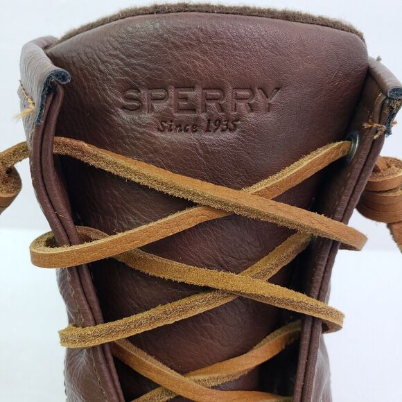 Sperry Top Sider Saltwater Toddler Sz 12 Brown Leather Waterproof Duck Boots - Picture 9 of 12
